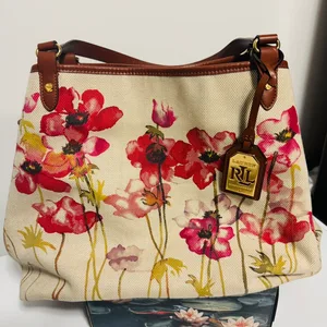 Lauren Ralph Lauren Floral Canvas Tote Bag