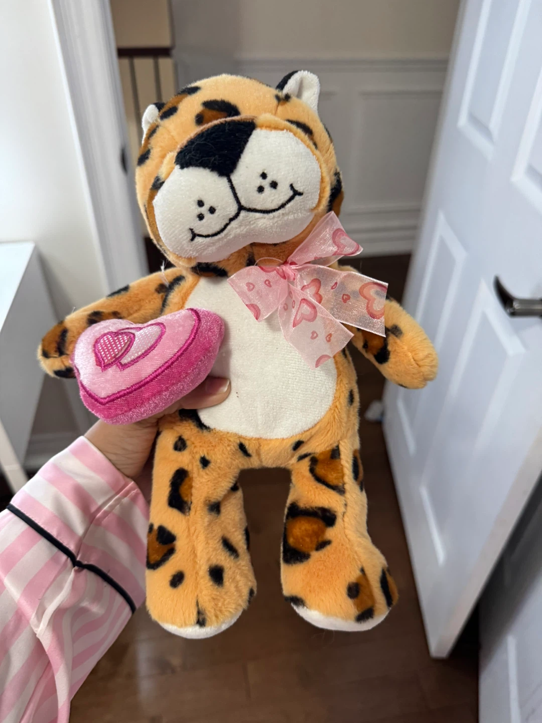Valentine's Day Leopard Plush Toy with Heart