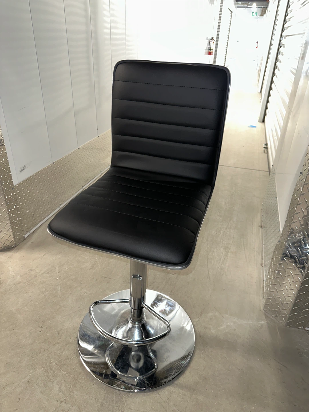 Black Office Chair and Stool
