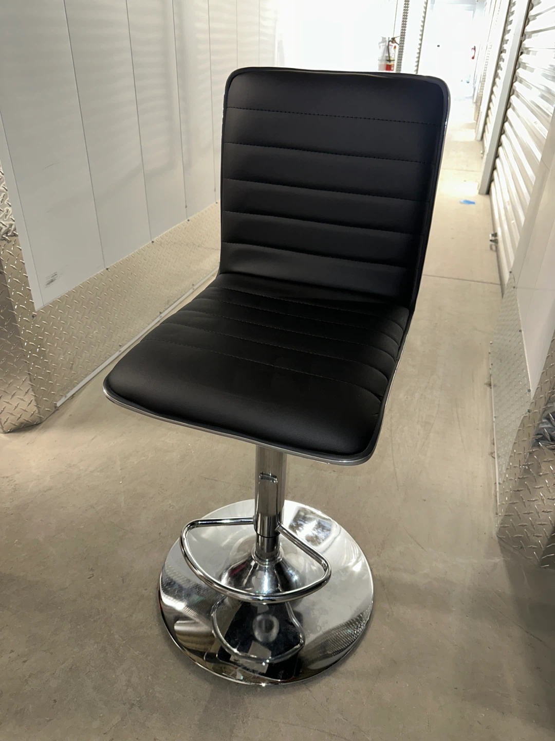 Black Office Chair and Stool - photo 2