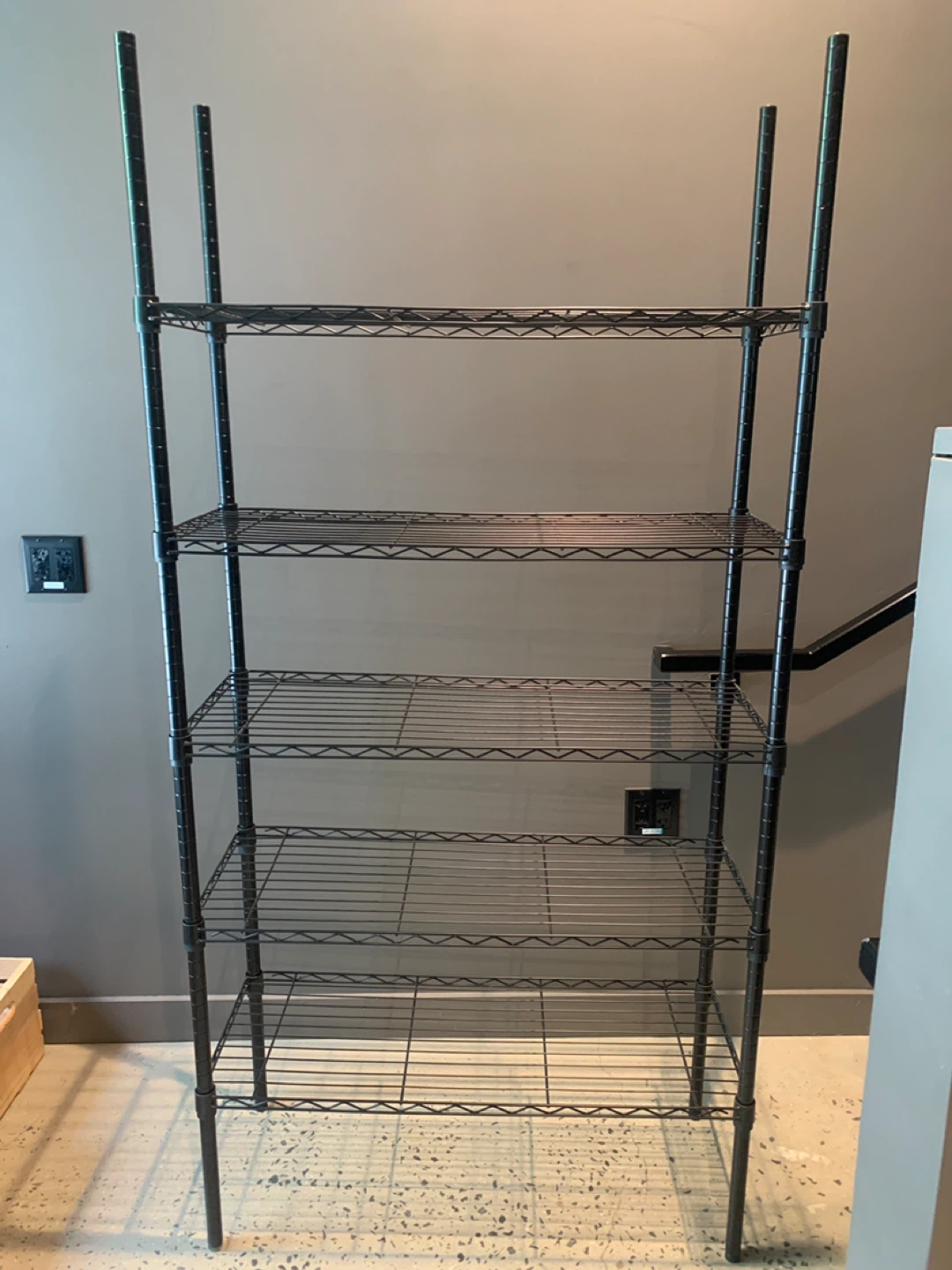 Black Wire Shelving Unit
