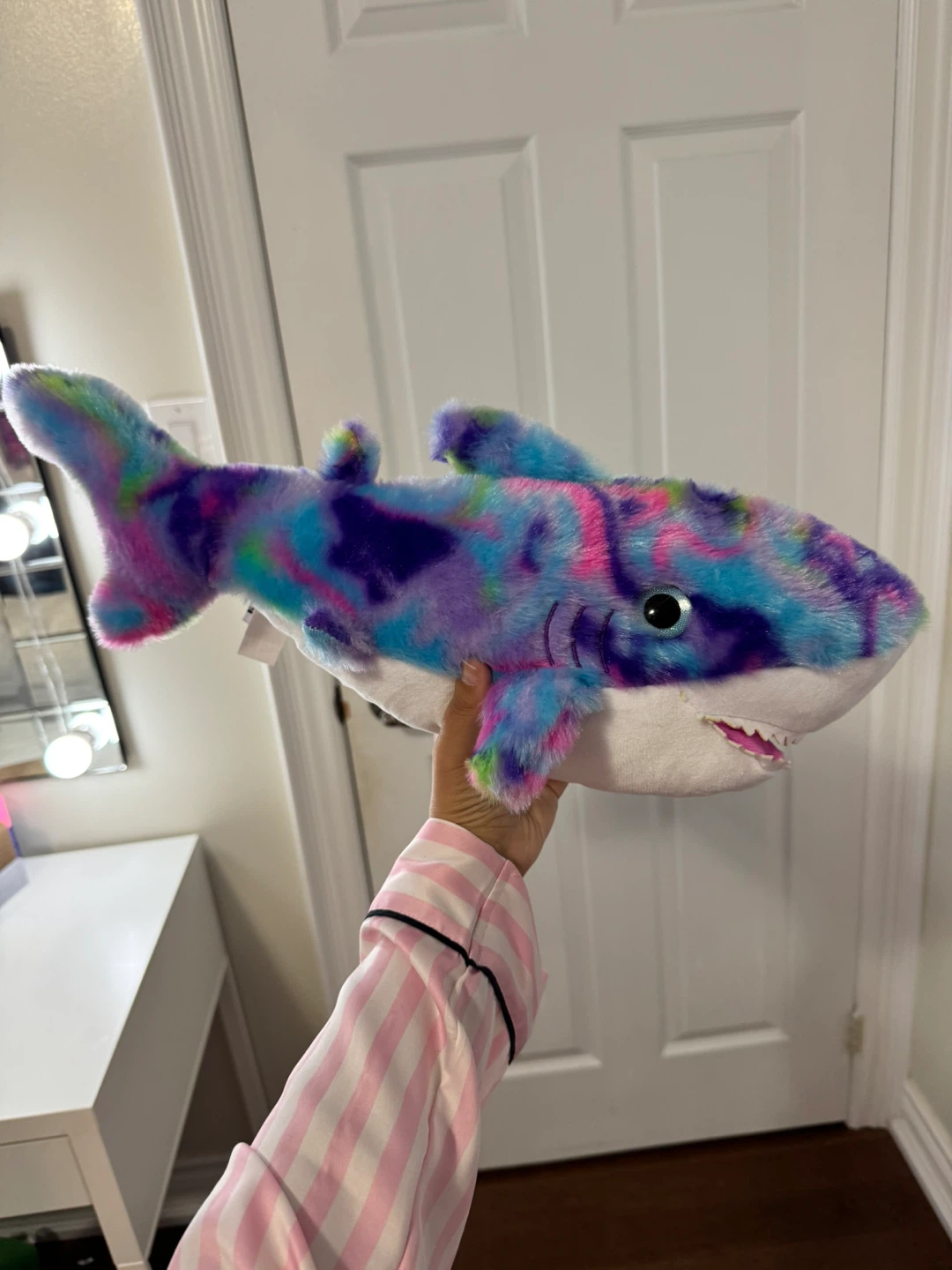 Plush Tie-Dye Shark Toy
