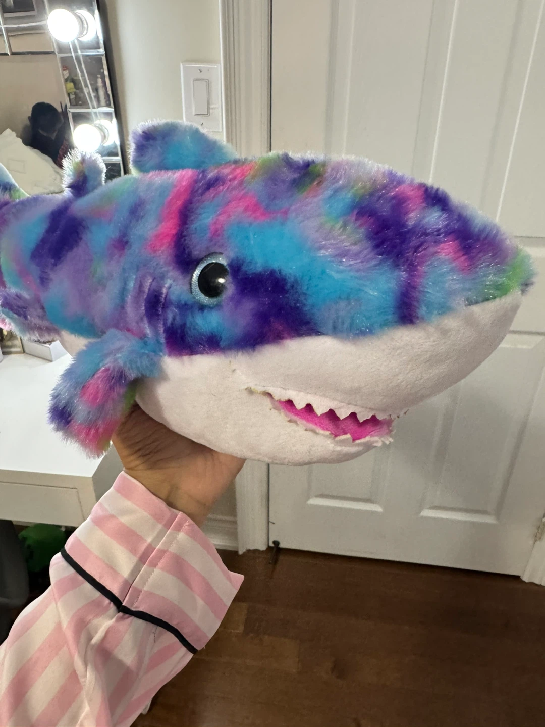 Plush Tie-Dye Shark Toy - photo 2