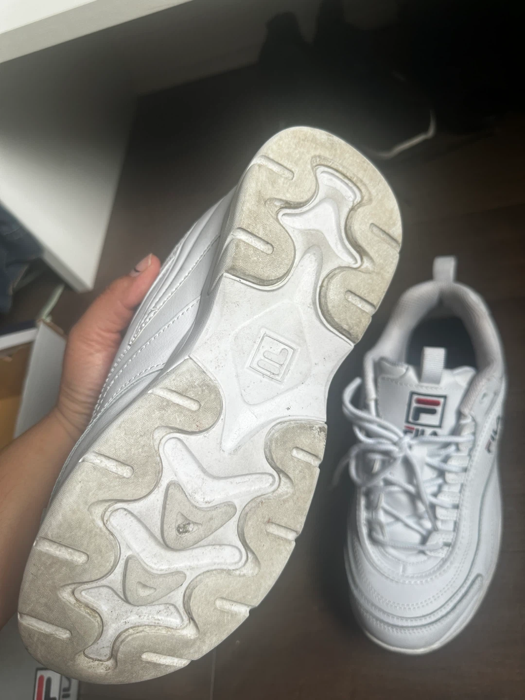 White Fila Disruptor II Sneakers - photo 3