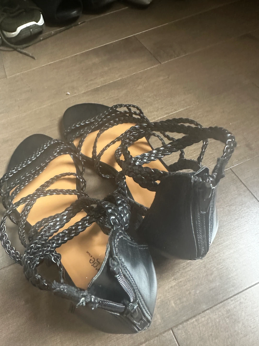 George Women's Black Strappy Gladiator Sandals - photo 2