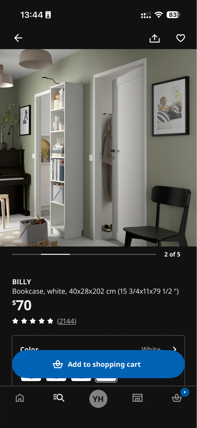 IKEA BILLY Bookcase - White - photo 4