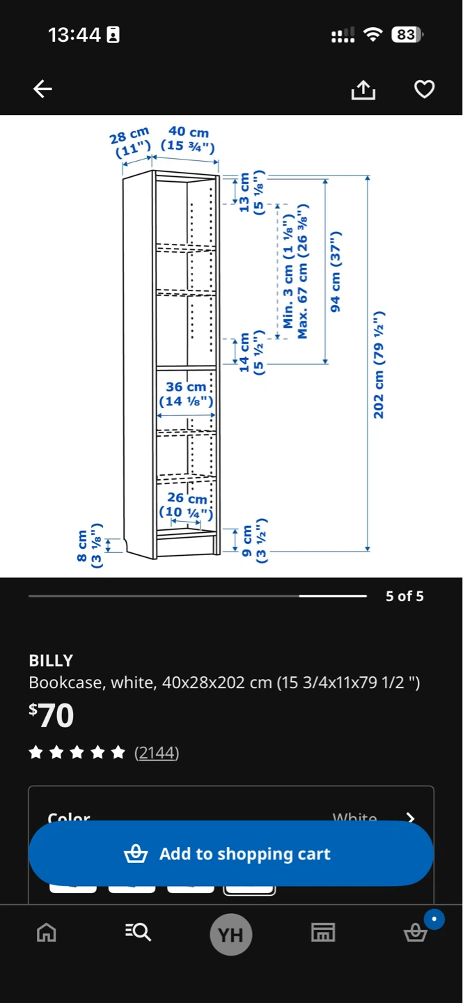 IKEA BILLY Bookcase - White - photo 5