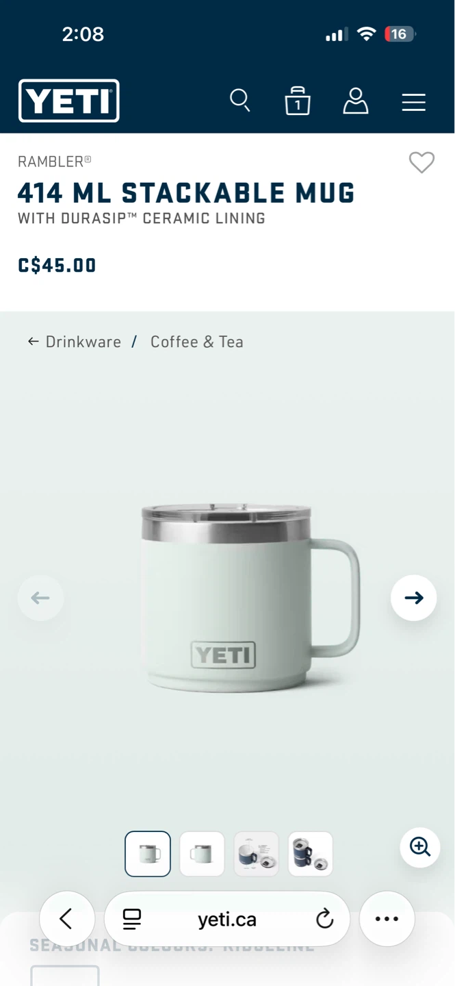 🆕Yeti Rambler 414 ML Stackable Mug