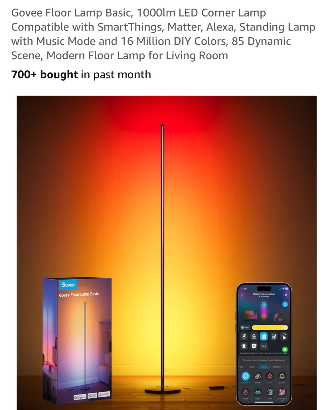 Govee Floor Lamp Basic 1000lm LED Corner Lamp
