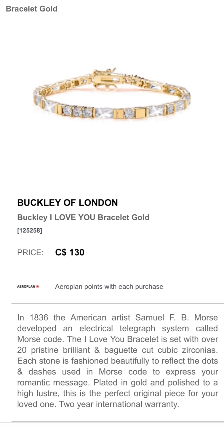 Buckley of London "I Love You" Morse Code Bracelet - photo 5