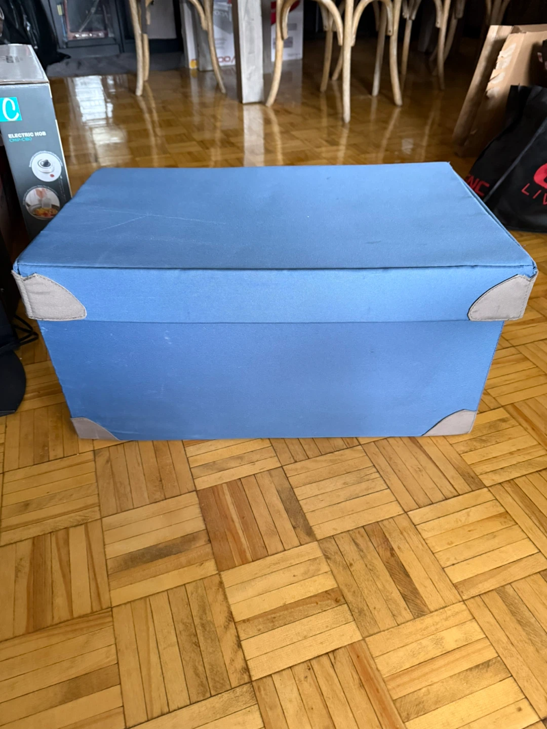 Blue fabric storage trunk - photo 2