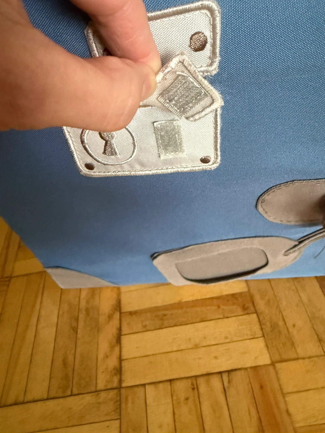 Blue fabric storage trunk - photo 3