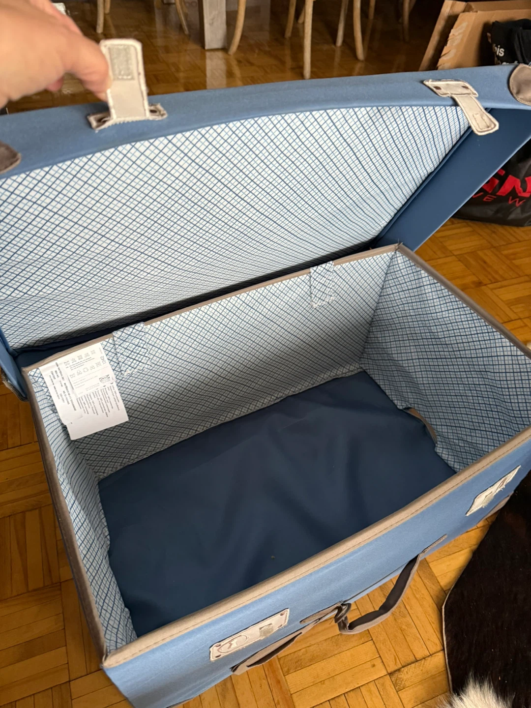 Blue fabric storage trunk - photo 4