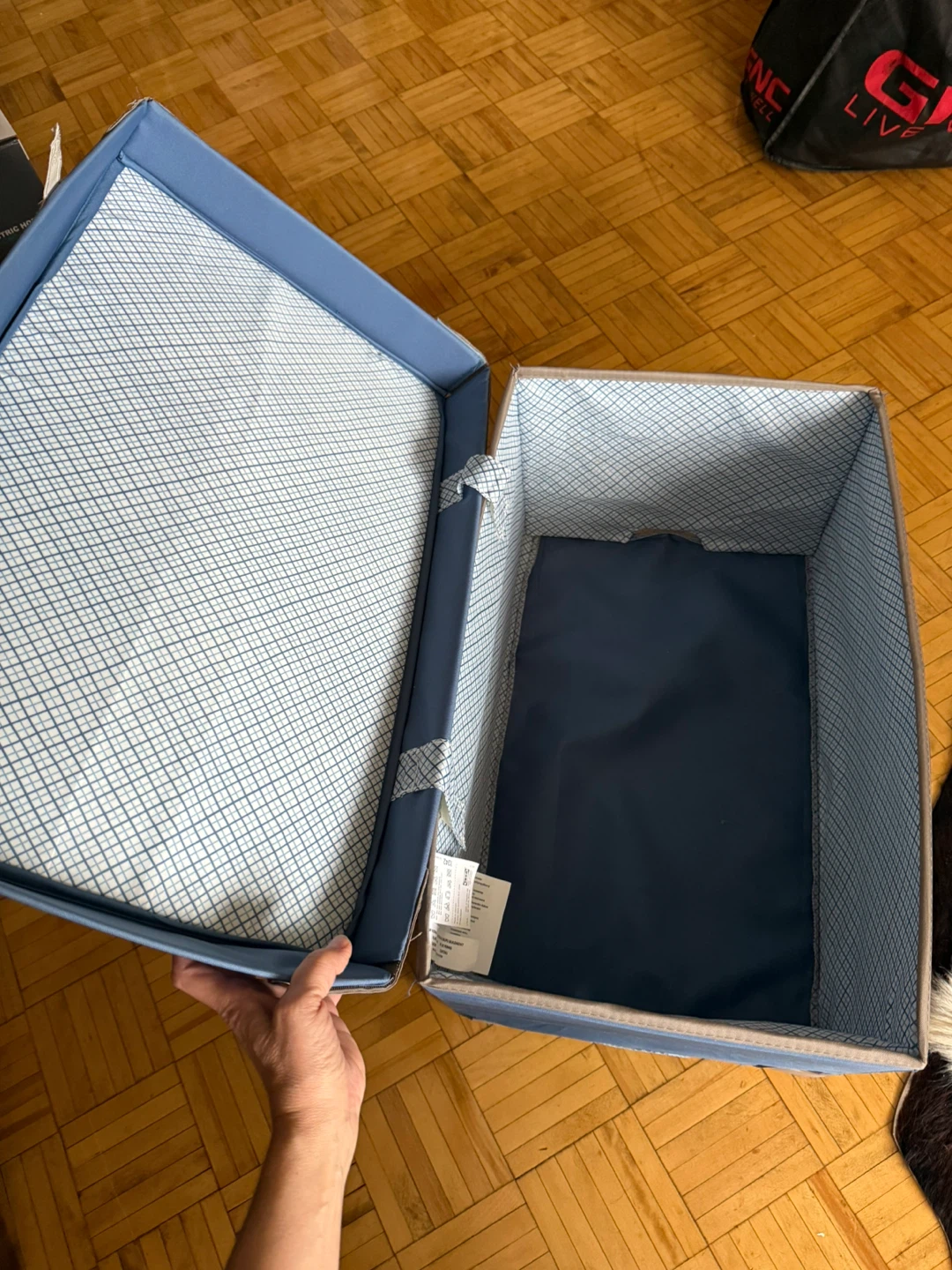 Blue fabric storage trunk - photo 5