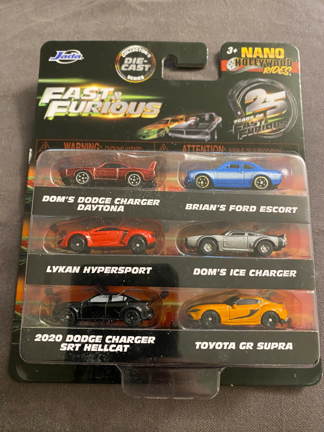Jada Fast & Furious Nano Hollywood Rides Die-Cast 6-Pack