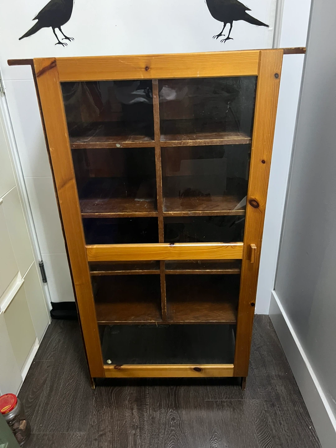 Wooden Display Cabinet with Glass Door