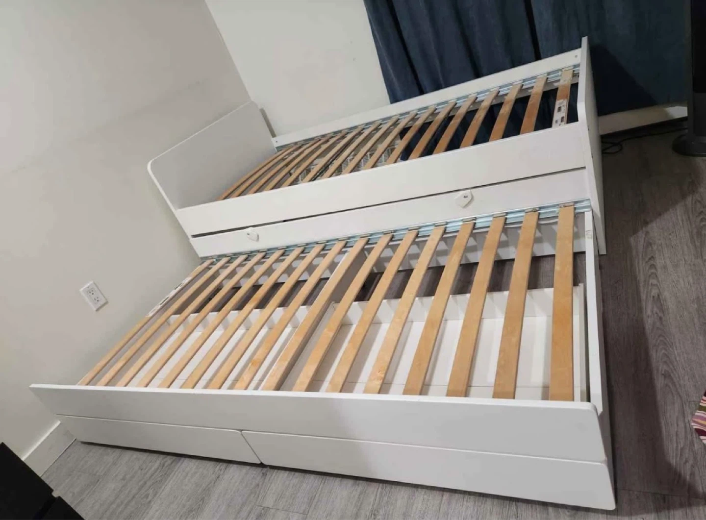 IKEA Twin bed pull out twin with drawers - photo 2
