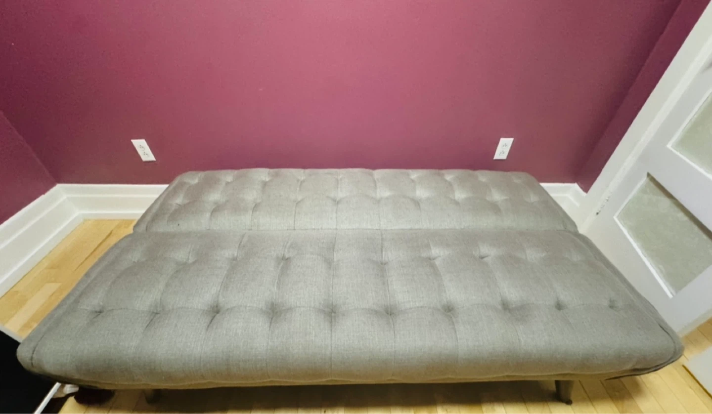 Divan-lit gris rembourré - photo 3