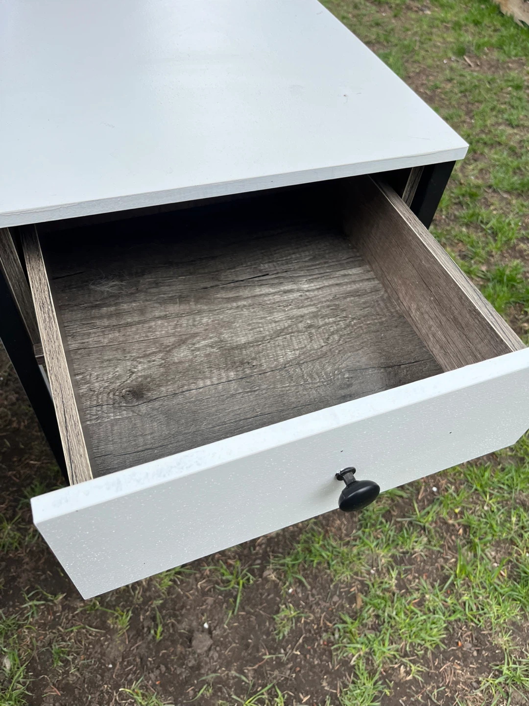 White and Black Nightstands - Set of 2 - photo 2