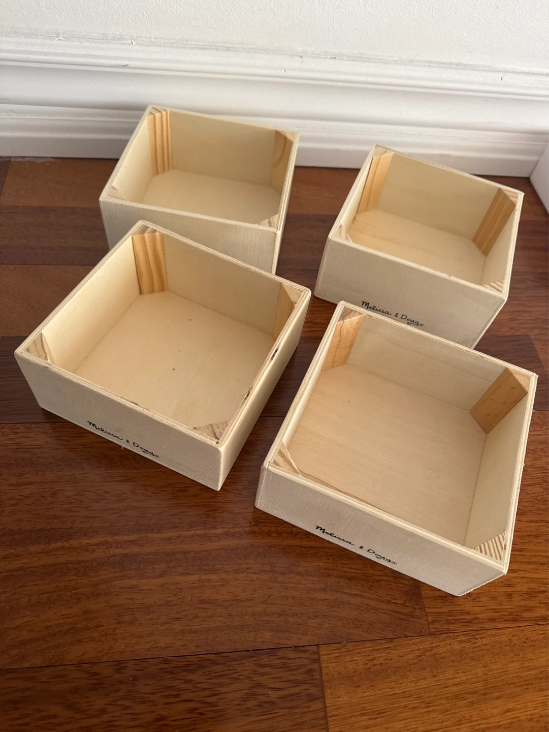 Melissa & Doug Wooden Storage Boxes (Set of 4)