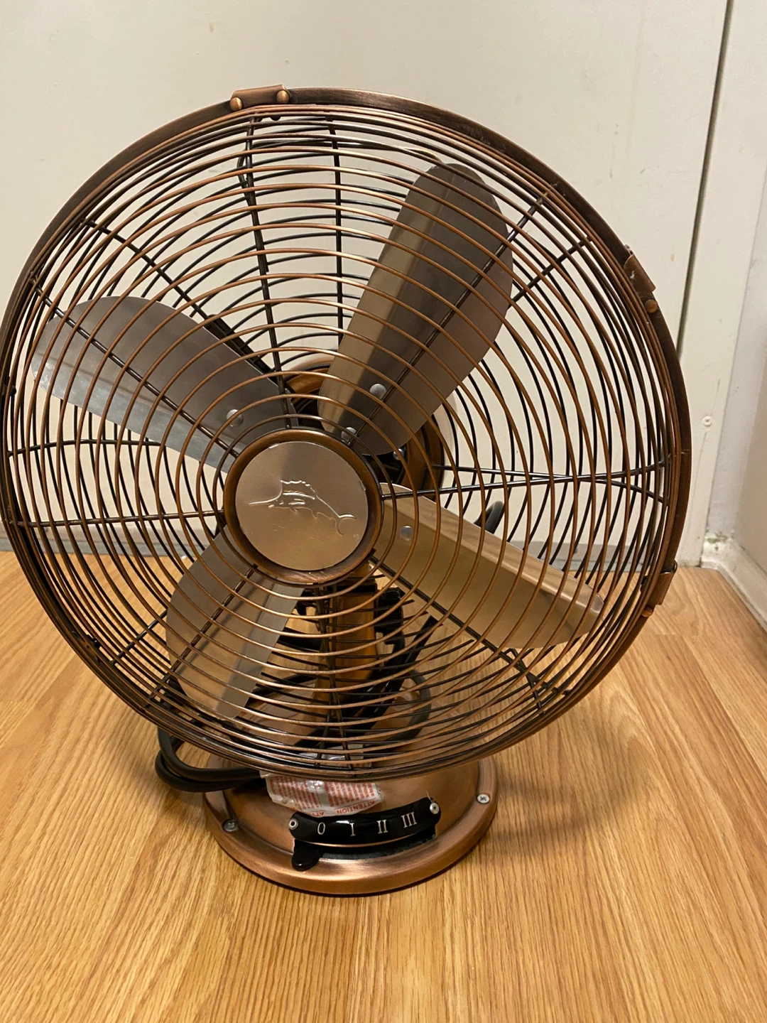 Vintage Style Copper Desk Fan