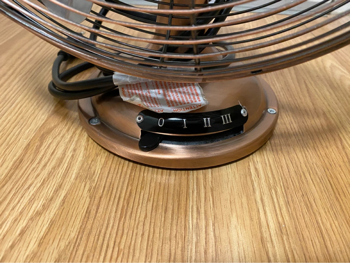 Vintage Style Copper Desk Fan - photo 2