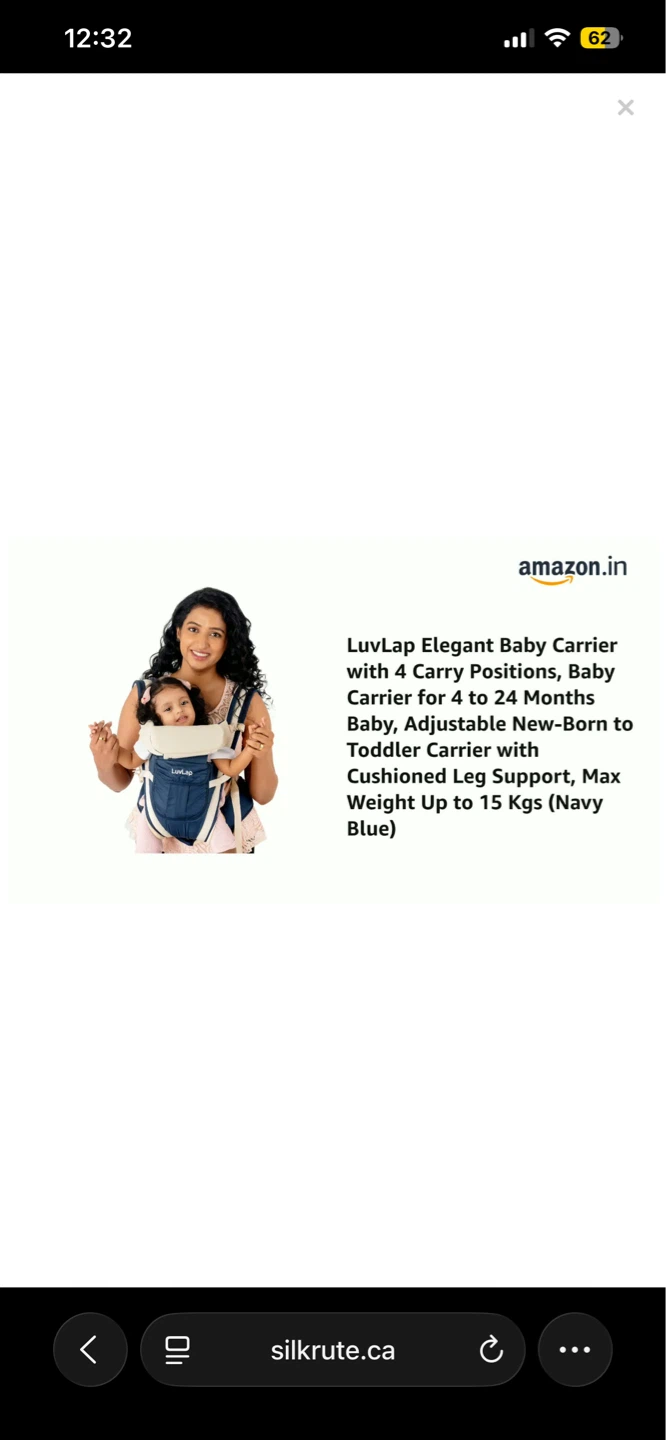 LuvLap Elegant Baby Carrier - Navy Blue - photo 4