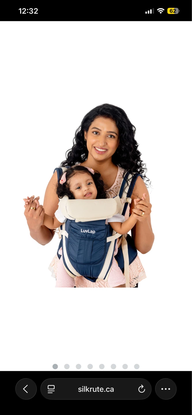 LuvLap Elegant Baby Carrier - Navy Blue - photo 3