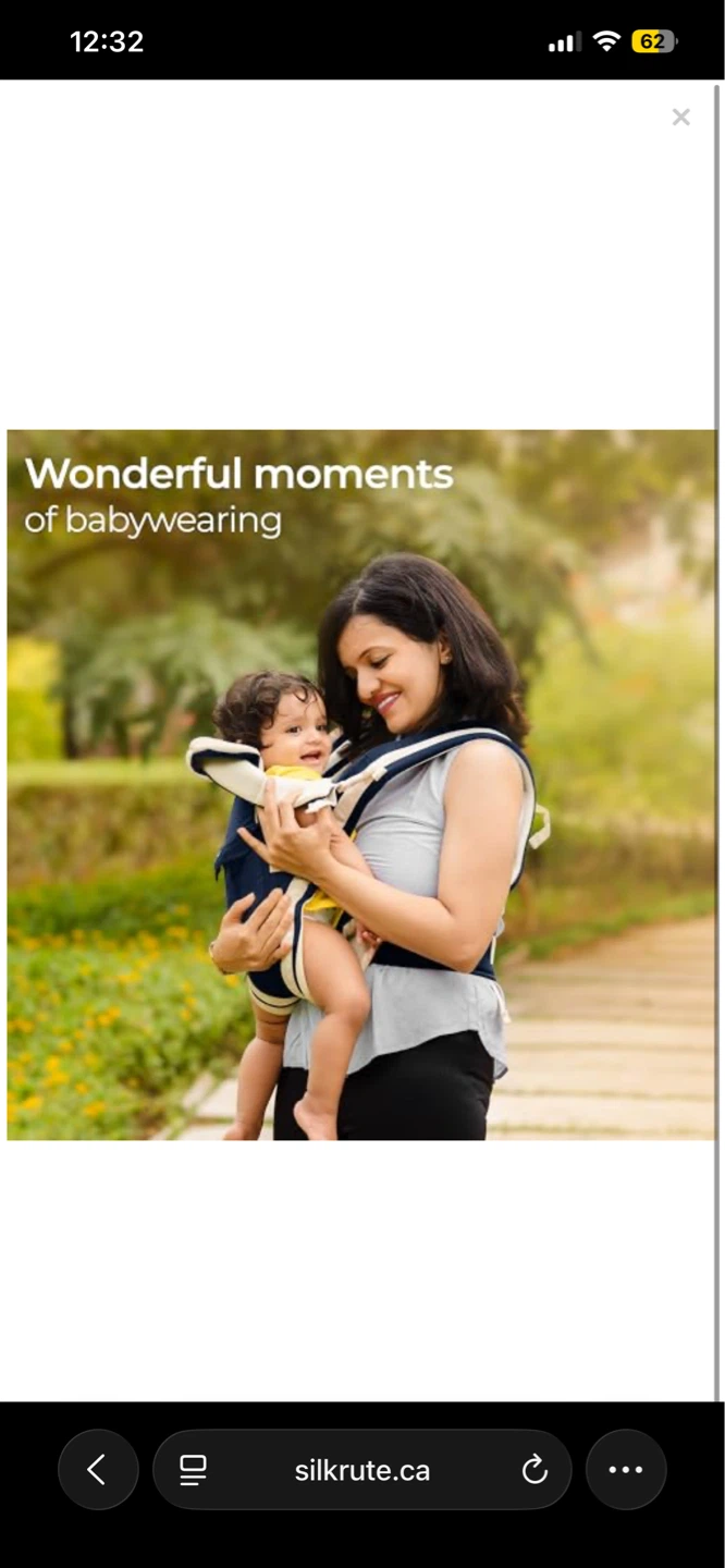 LuvLap Elegant Baby Carrier - Navy Blue - photo 5