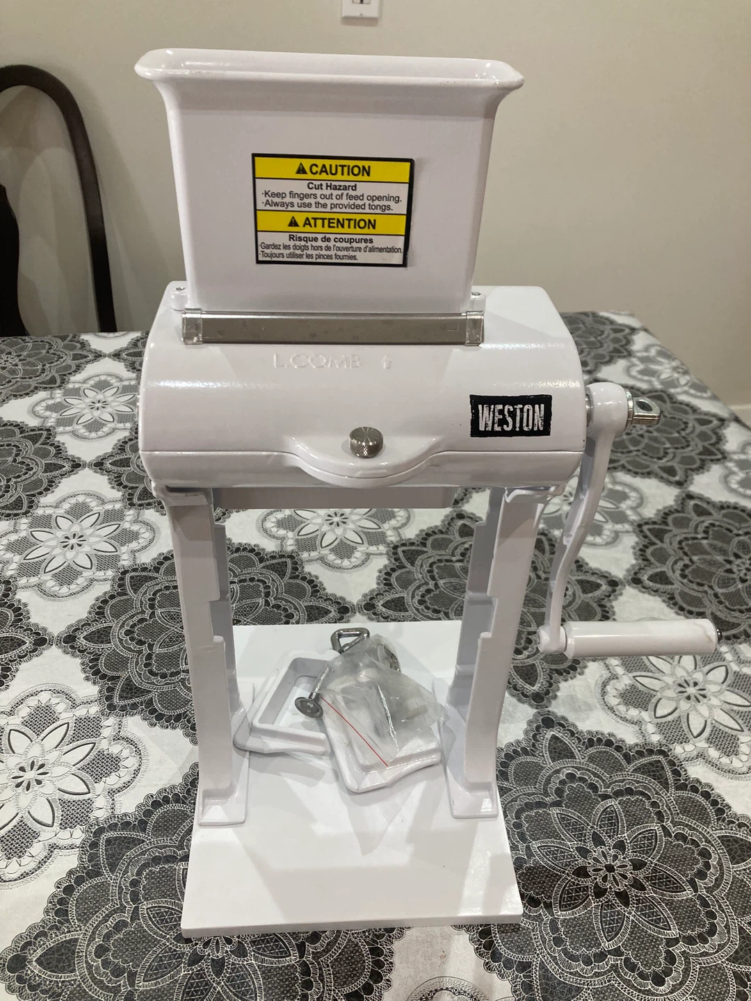 Weston White Manual Food Grinder