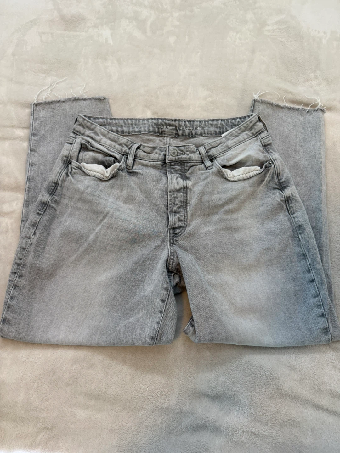 Old Navy Grey Straight Leg Jeans Size 14 - photo 2