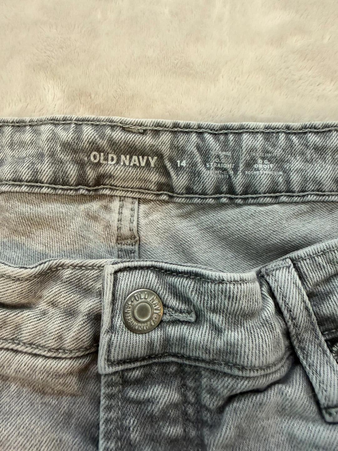 Old Navy Grey Straight Leg Jeans Size 14 - photo 3