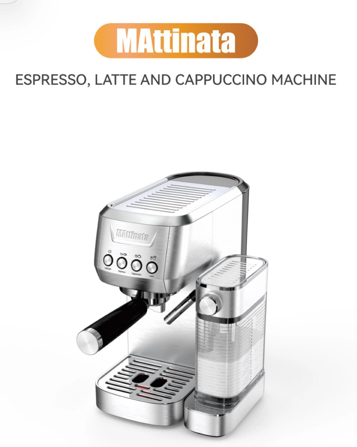 MAttinata Espresso, Latte, and Cappuccino Machine