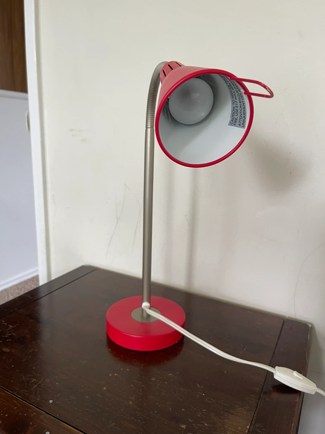 IKEA Kvarto Red Desk Lamp