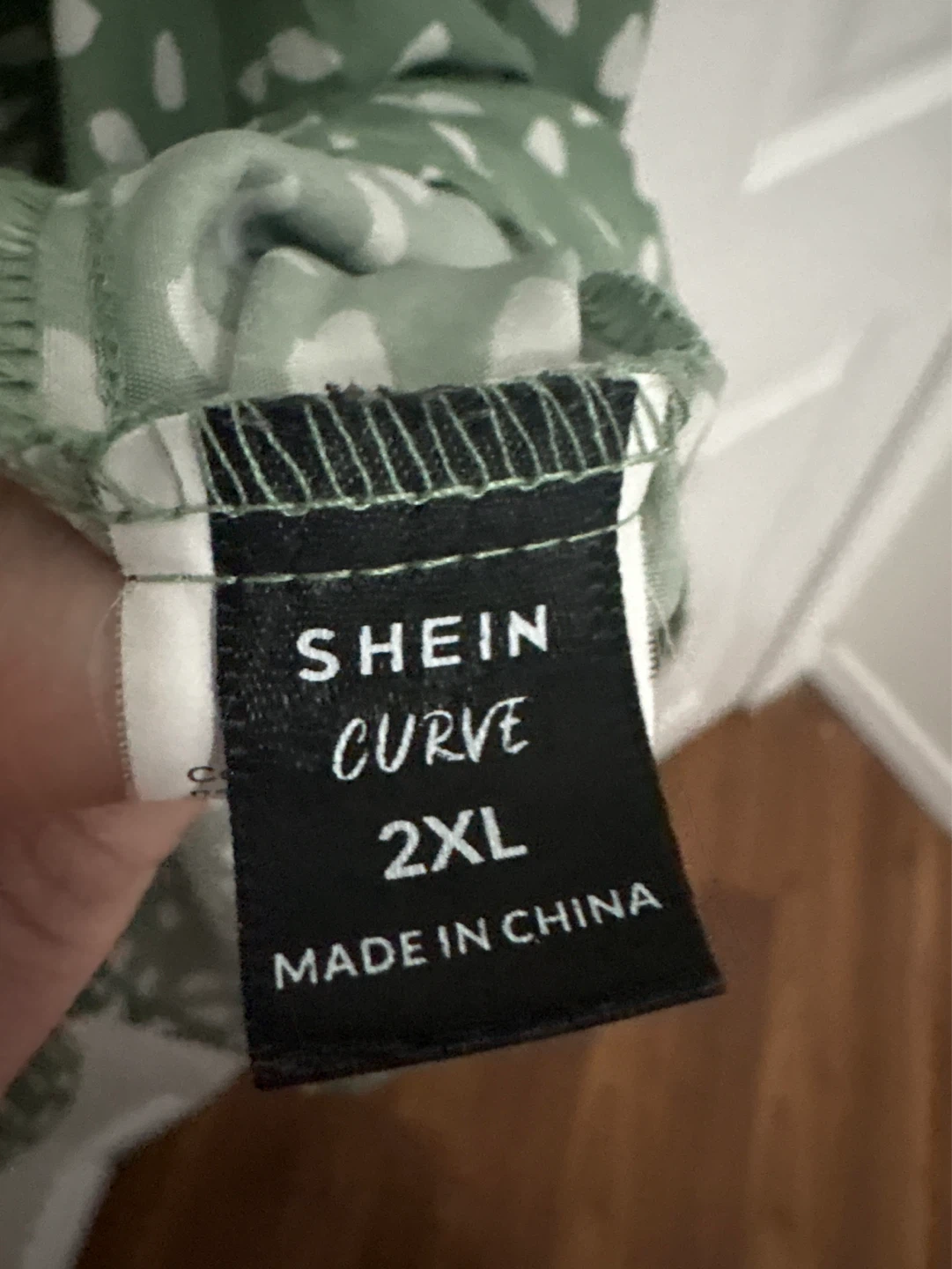 SHEIN CURVE Green Dotted Dress Size 2XL - photo 2
