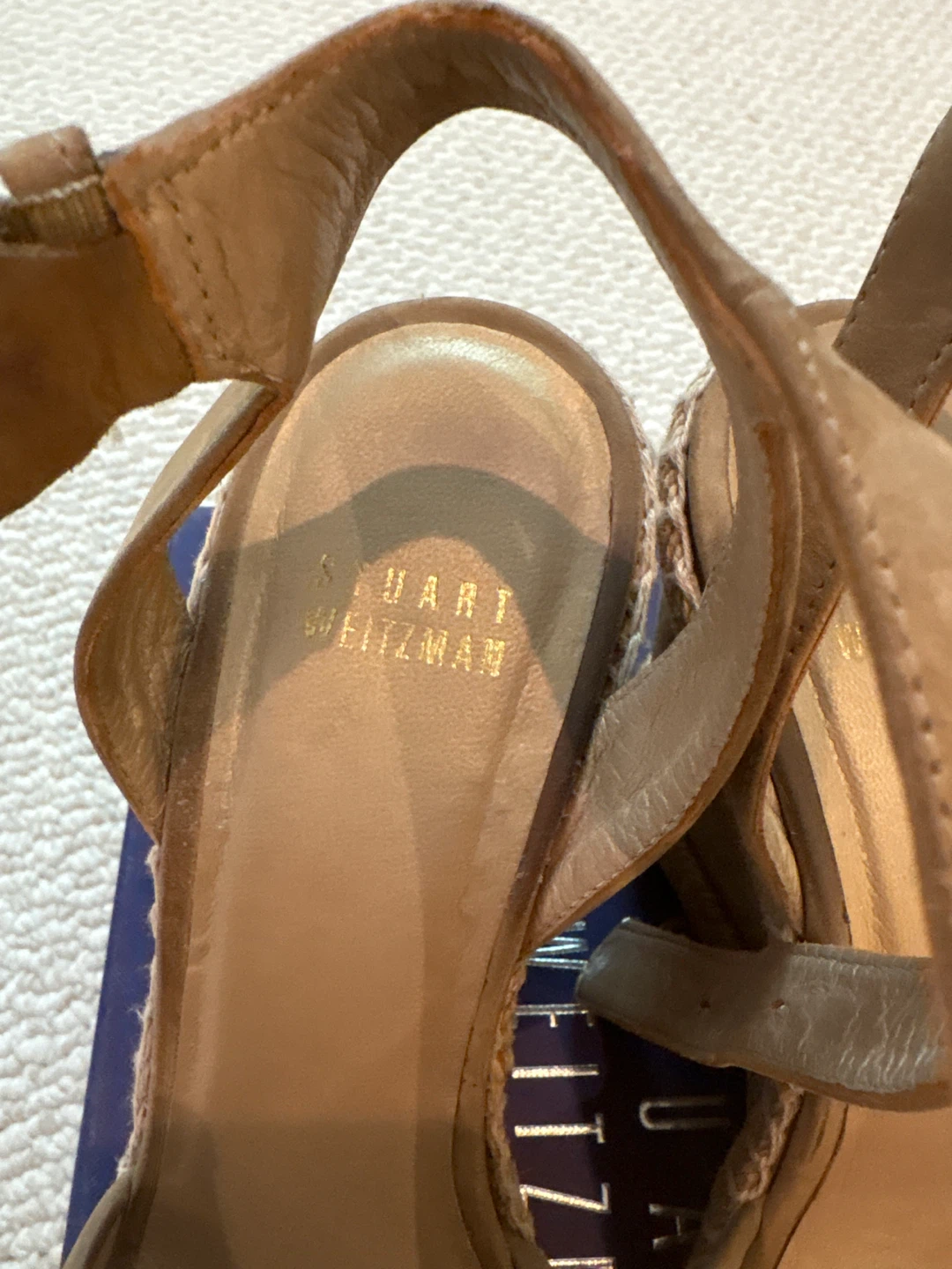 Stuart Weitzman Tan Suede Wedge Espadrille Sandals - photo 3