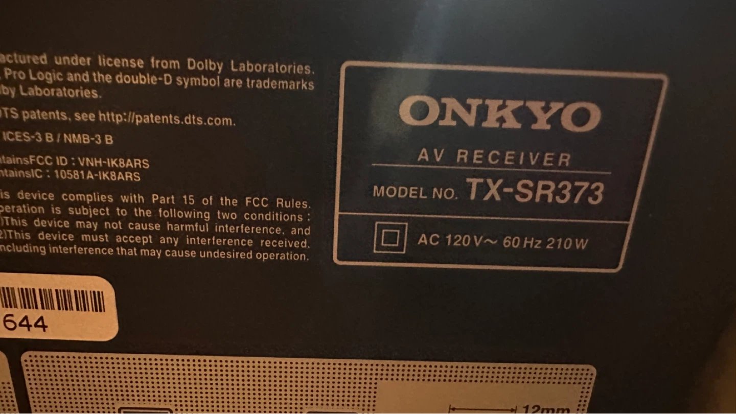 ONKYO AV Receiver TX-SR373 - photo 4