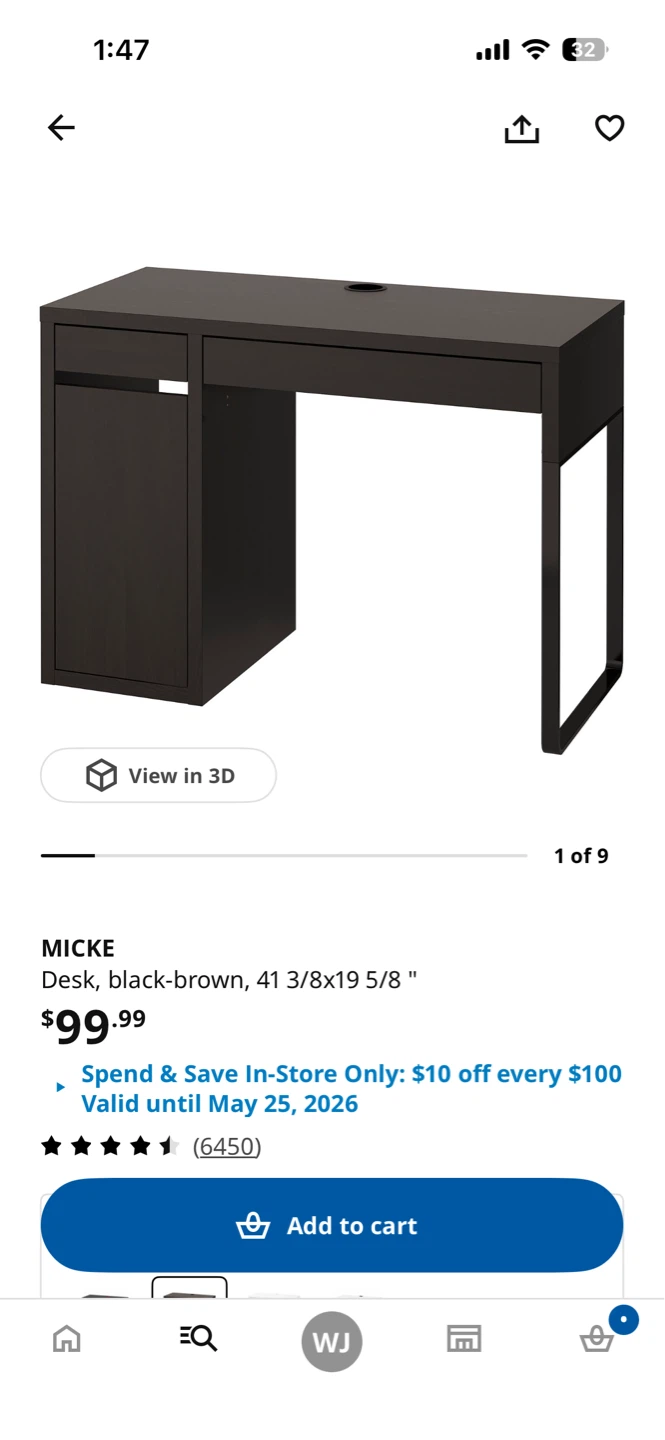 IKEA MICKE Desk - Black-Brown - photo 2