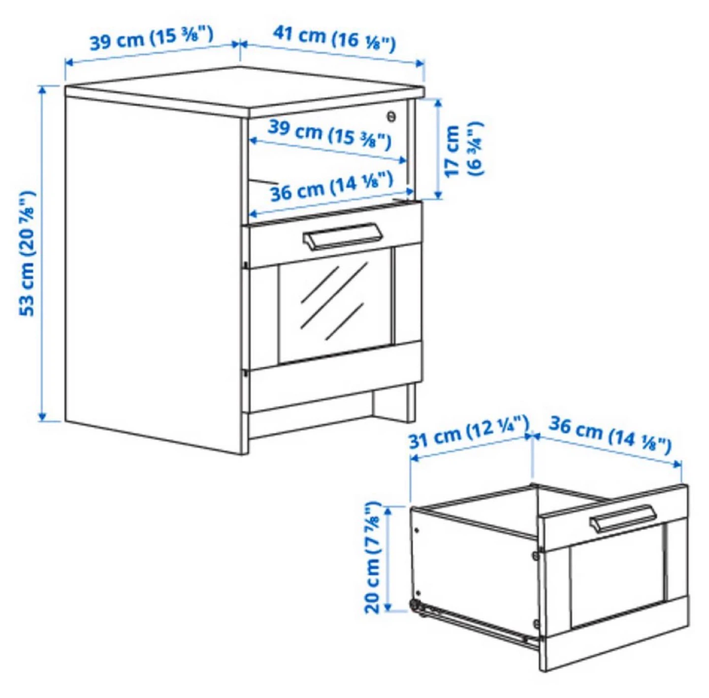 pair of IKEA nightstands in black - photo 4