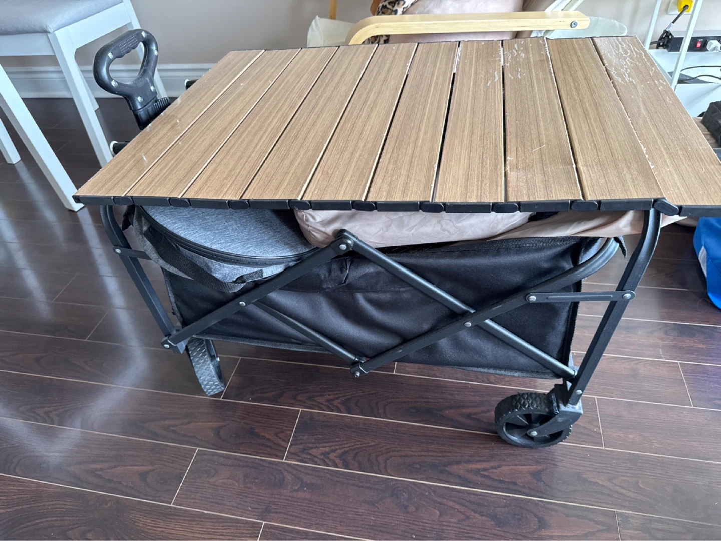 Folding Camping Table with Wagon