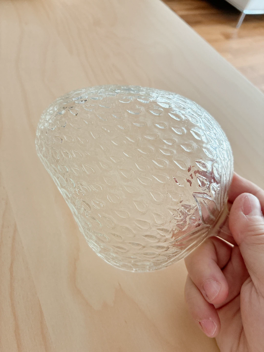 Clear Glass Strawberry Shaped Dish - photo 2