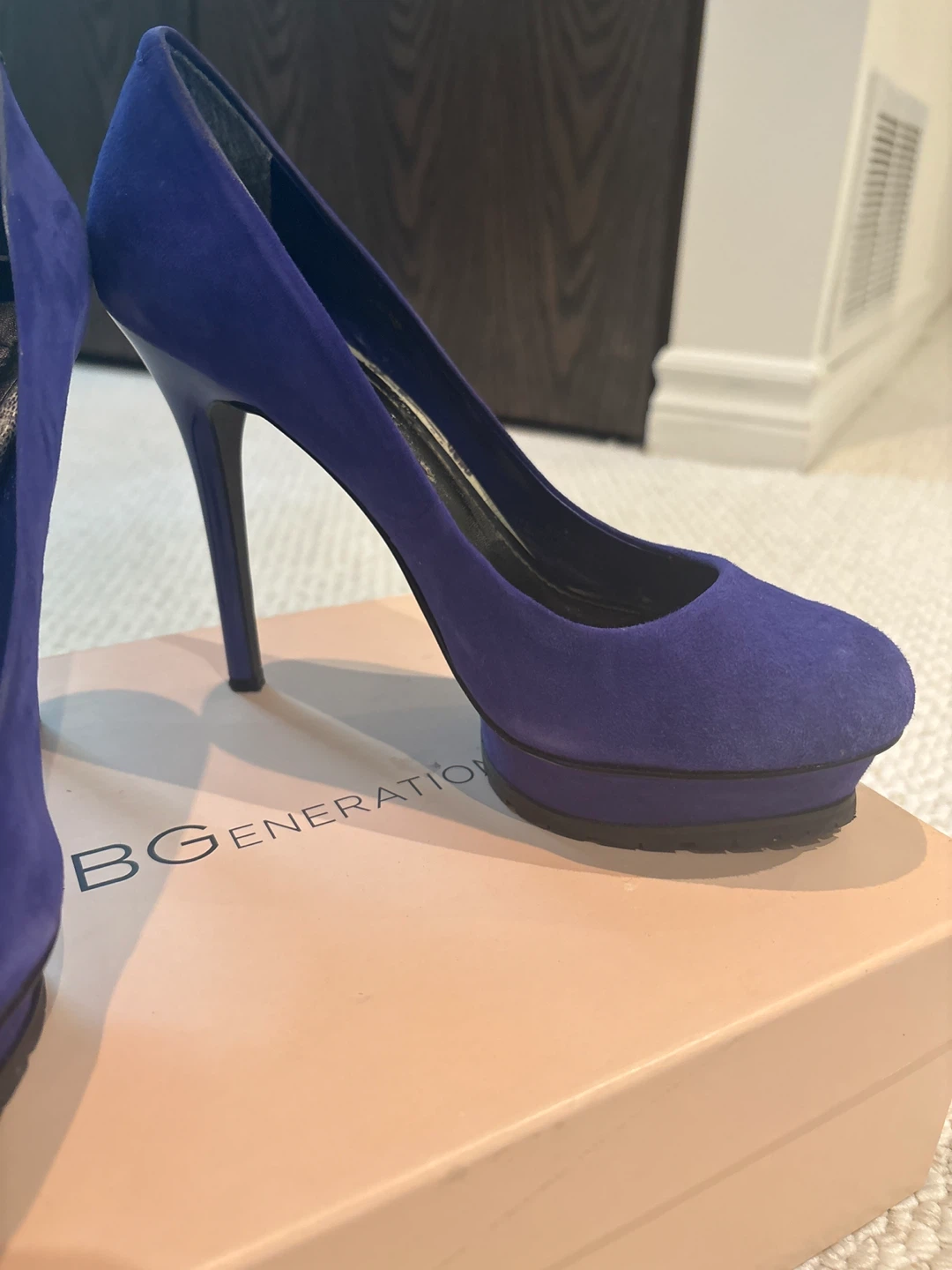BCBGeneration Women's Blue Suede Platform Heels - photo 2