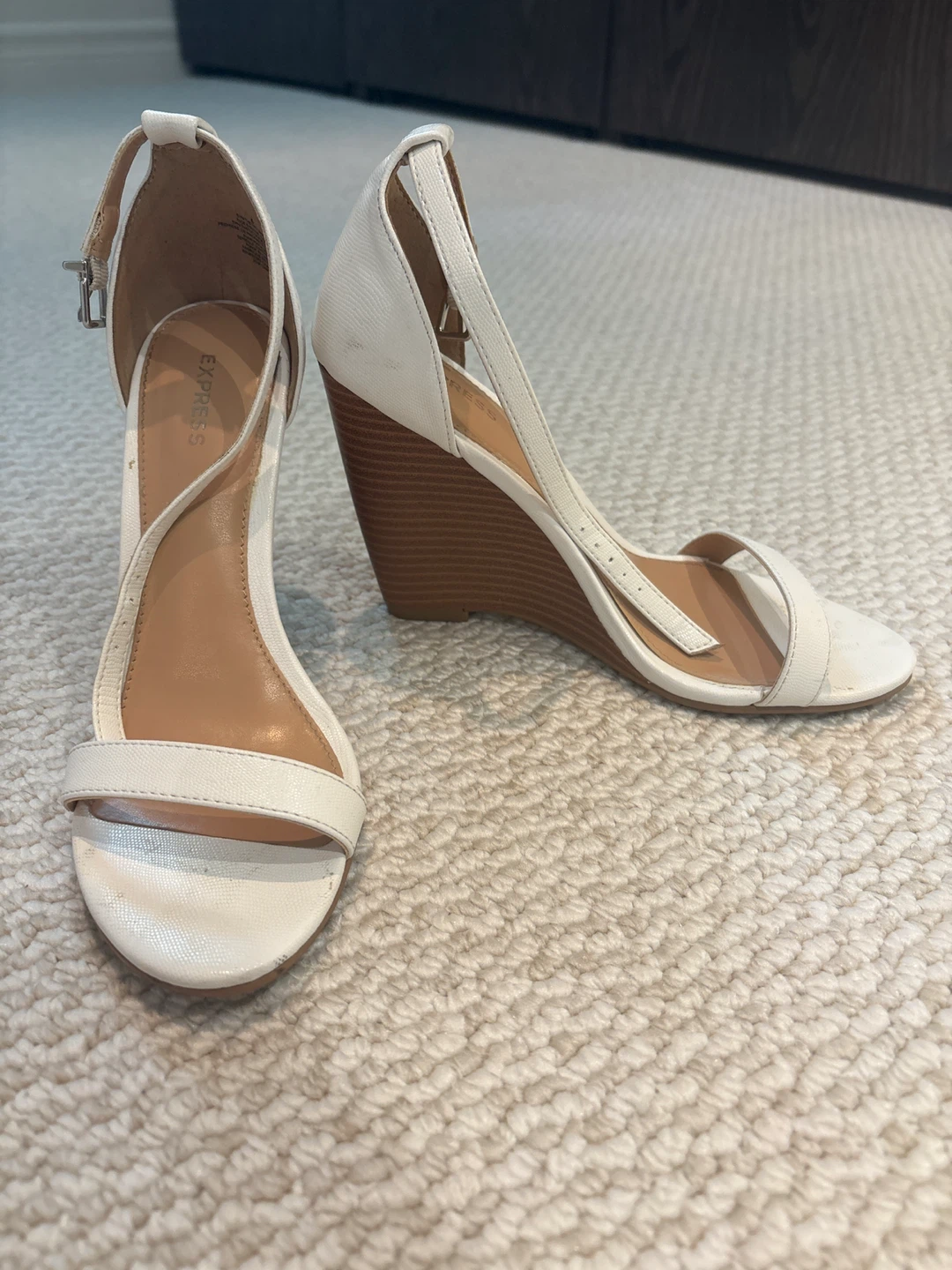 Express White Wedge Sandals - photo 3