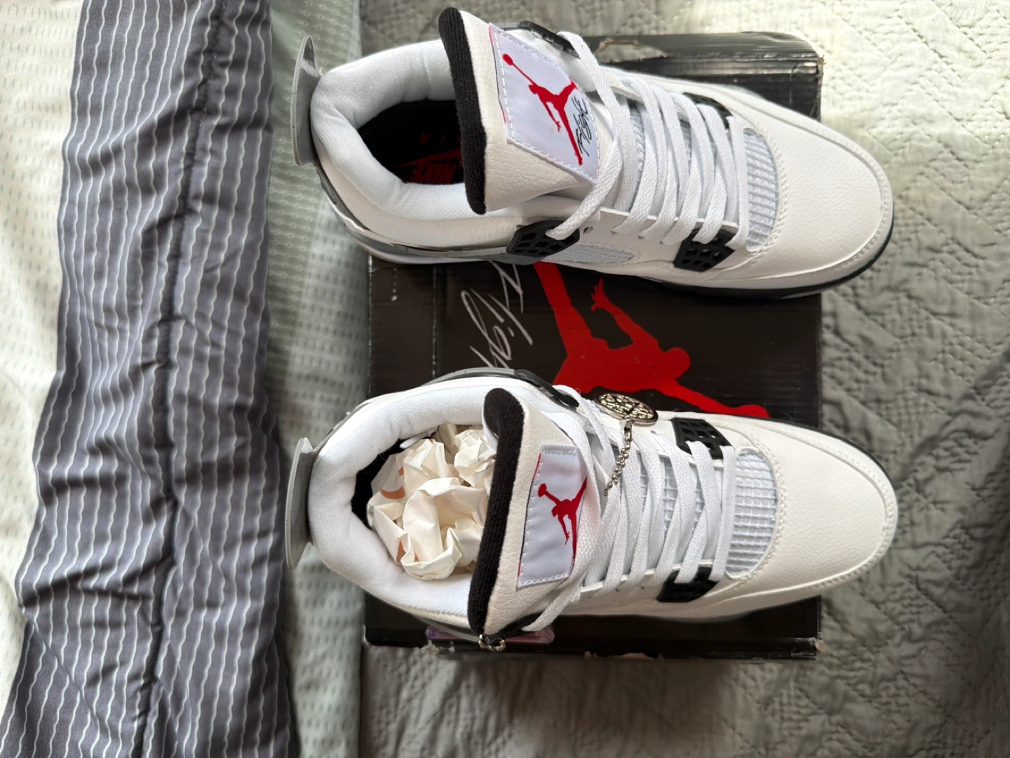 Air Jordan 4 Retro 'White Cement' Men's Shoes - photo 4