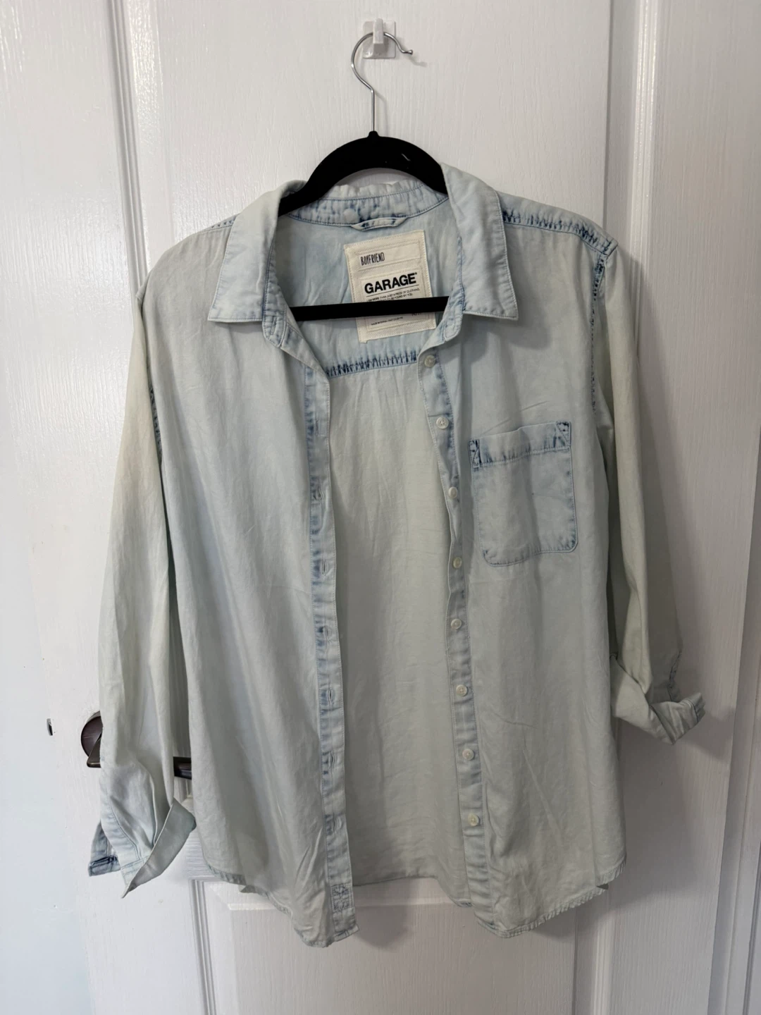GARAGE Boyfriend Fit Denim Shirt