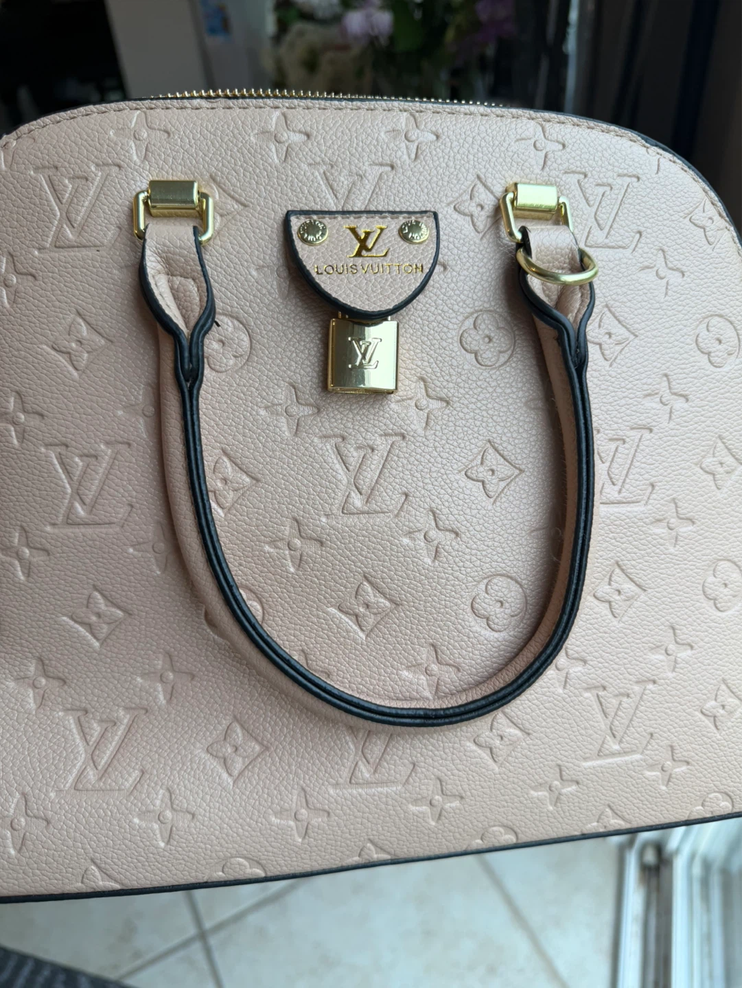 Alma PM Monogram Embossed Leather Handbag - photo 5
