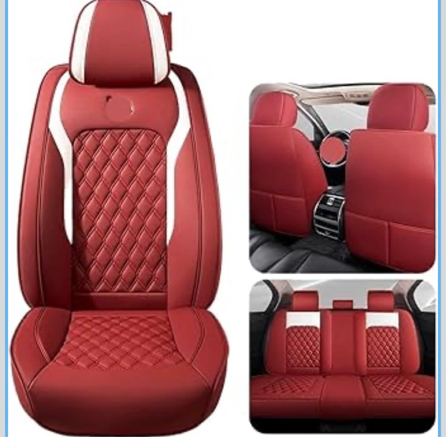 Red Car Seat Covers Set