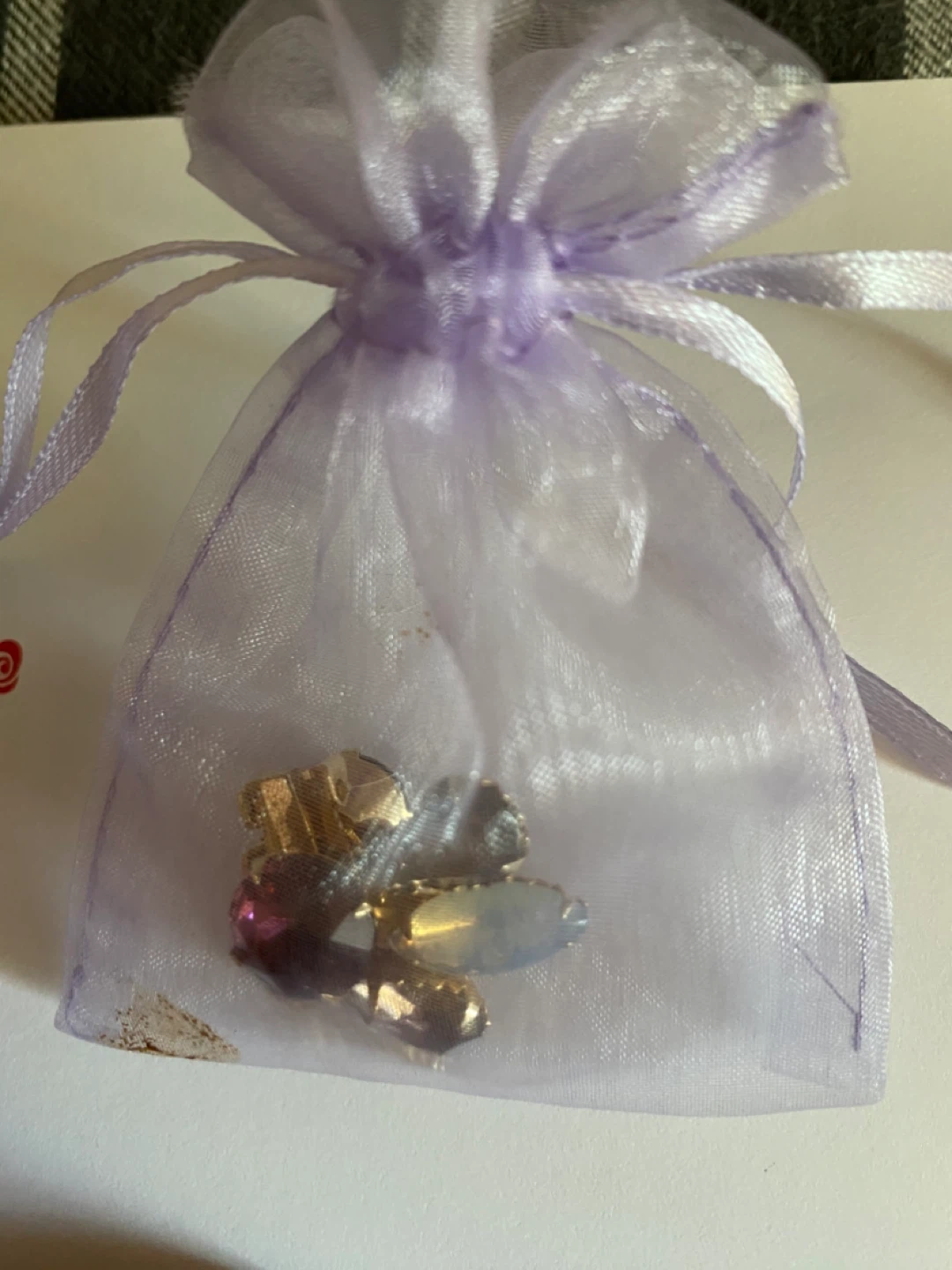 Vintage Gold-tone clip-on earrings with colourful stones - photo 4