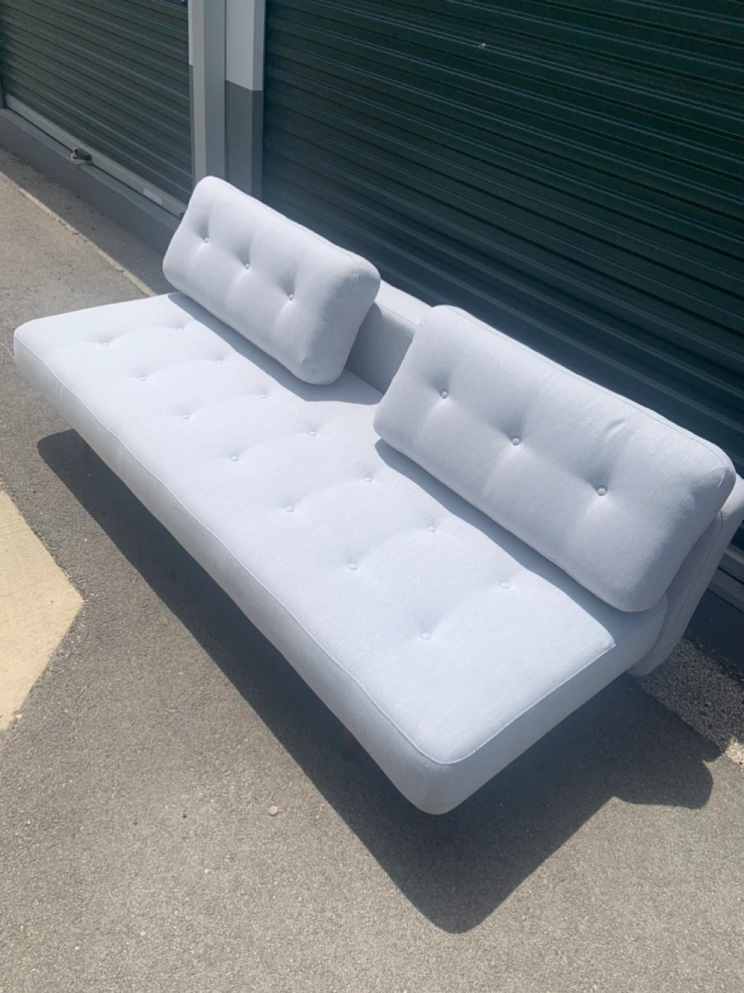 Light Gray Daybed with Two Pillows