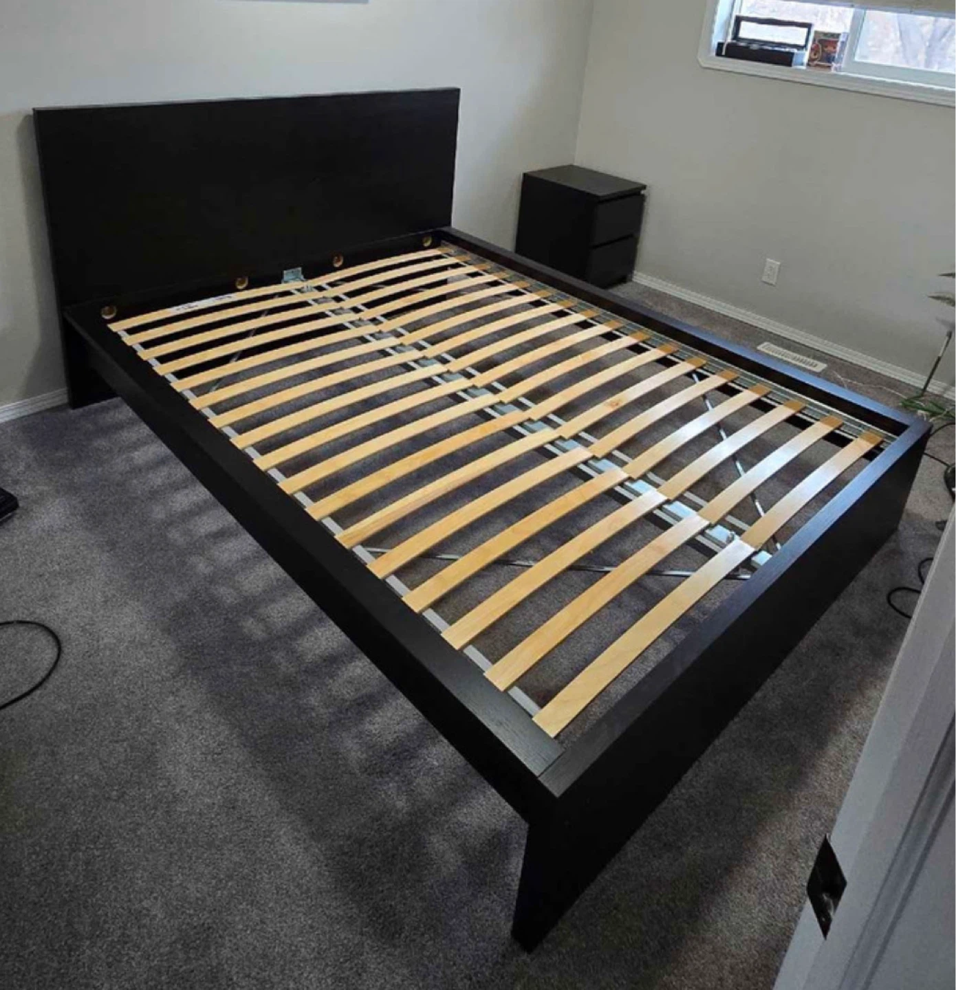 IKEA MALM Queen bed frame black brown